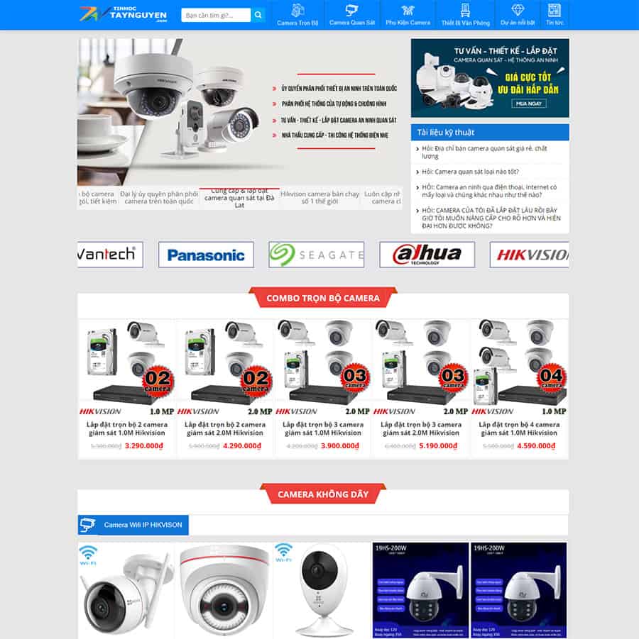 Theme WordPress Shop bán camera 03